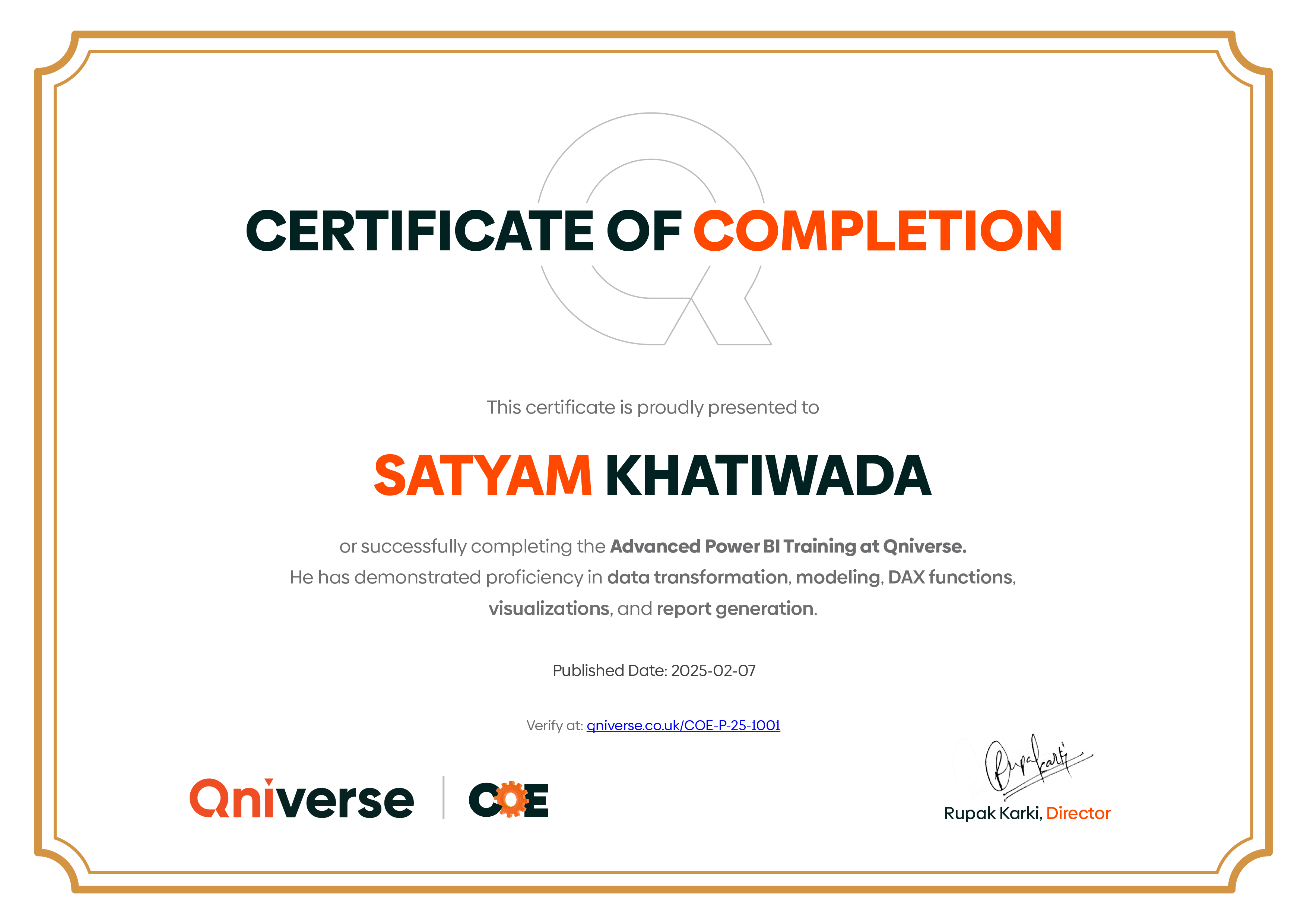 Satyam Khatiwada - Advanced PowerBI Training - CoE
